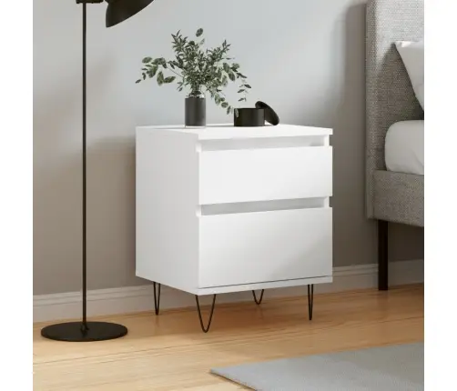 Naktsgaldiņš, Balts, 40X35X50 Cm, Inženierijas Koks Vidaxl