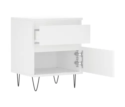 Öökapid 2 Tk, Valge, 40 X 35 X 50 cm Tehispuit