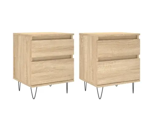 Naktsskapīši, 2 Gb., Koka Krāsa, 40X35X50 Cm, Inženierijas Koks Vidaxl