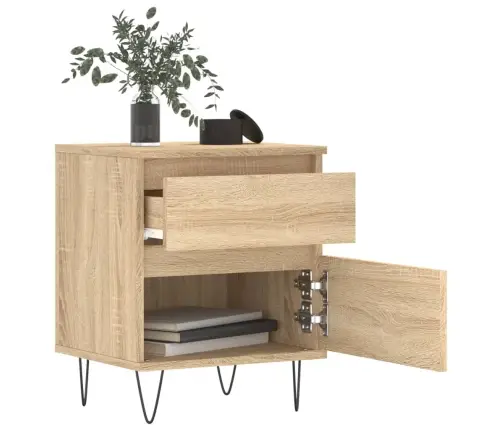 Naktsskapīši, 2 Gb., Koka Krāsa, 40X35X50 Cm, Inženierijas Koks Vidaxl