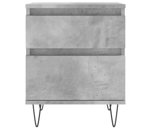 Naktsskapītis, Betona Pelēks, 40X35X50 Cm, Inženierijas Koks Vidaxl