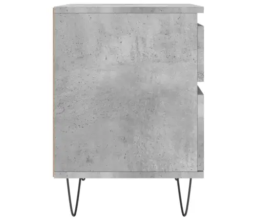 Naktsskapītis, Betona Pelēks, 40X35X50 Cm, Inženierijas Koks Vidaxl