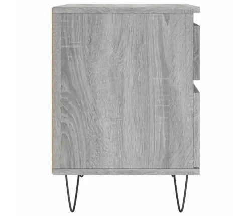 Naktsskapītis, Pelēka Ozolkoka, 40X35X50 Cm, Inženierijas Koks Vidaxl