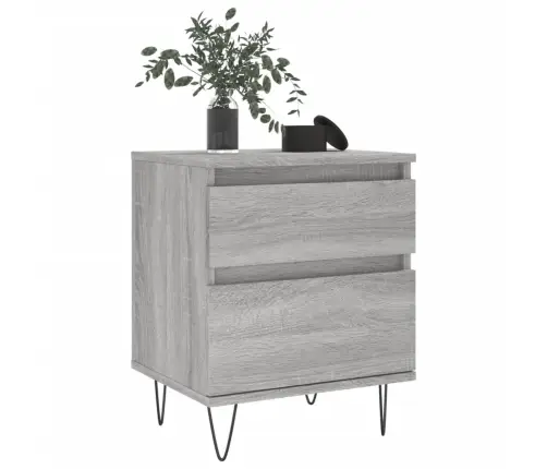 Naktsskapīši, 2 Gab., Pelēcīgi, 40X35X50 Cm, Inženierijas Koks Vidaxl