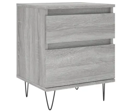 Naktsskapīši, 2 Gab., Pelēcīgi, 40X35X50 Cm, Inženierijas Koks Vidaxl