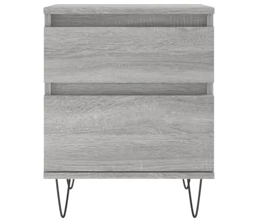 Naktsskapīši, 2 Gab., Pelēcīgi, 40X35X50 Cm, Inženierijas Koks Vidaxl