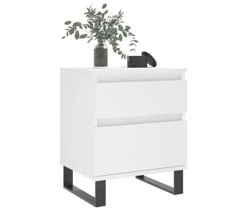 Naktinės Spintelės, 2Vnt., Baltos, 40X35X50cm Apdirbta Mediena Naktinės Spintelės, 2Vnt., Baltos, 40X35X50cm Apdirbta Mediena