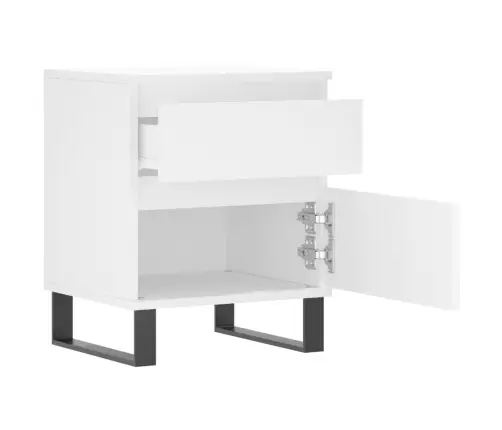 Naktinės Spintelės, 2Vnt., Baltos, 40X35X50cm Apdirbta Mediena Naktinės Spintelės, 2Vnt., Baltos, 40X35X50cm Apdirbta Mediena