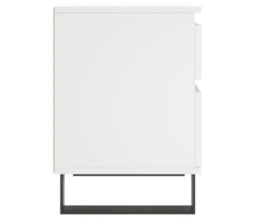 Naktinės Spintelės, 2Vnt., Baltos, 40X35X50cm Apdirbta Mediena Naktinės Spintelės, 2Vnt., Baltos, 40X35X50cm Apdirbta Mediena