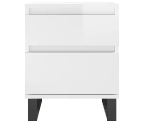 Naktinės Spintelės, 2Vnt., Baltos, 40X35X50cm Apdirbta Mediena