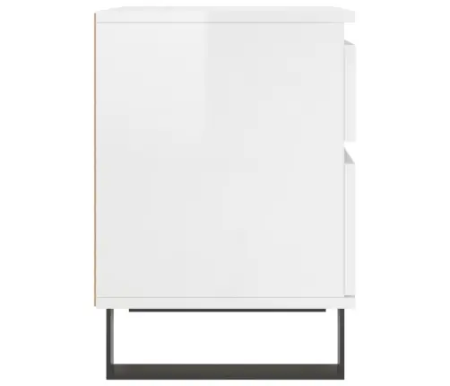 Naktinės Spintelės, 2Vnt., Baltos, 40X35X50cm Apdirbta Mediena