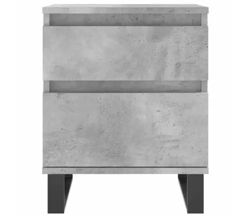 Naktsskapītis, Betona Pelēks, 40X35X50 Cm, Inženierijas Koks Vidaxl