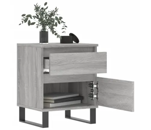 Naktinės Spintelės, 2Vnt., Pilkos Ąžuolo, 40X35X50cm Mediena