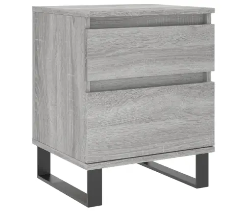 Naktinės Spintelės, 2Vnt., Pilkos Ąžuolo, 40X35X50cm Mediena