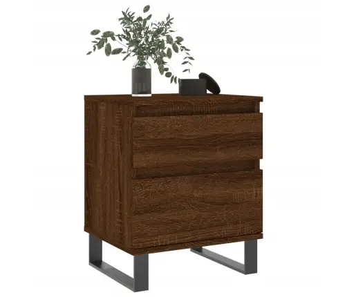 Naktsskapīši, 2 Gab., Ozolkoka, 40X35X50 Cm, Inženierijas Koks Vidaxl