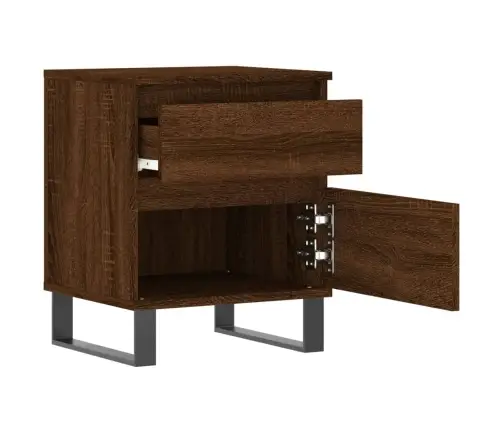 Naktsskapīši, 2 Gab., Ozolkoka, 40X35X50 Cm, Inženierijas Koks Vidaxl