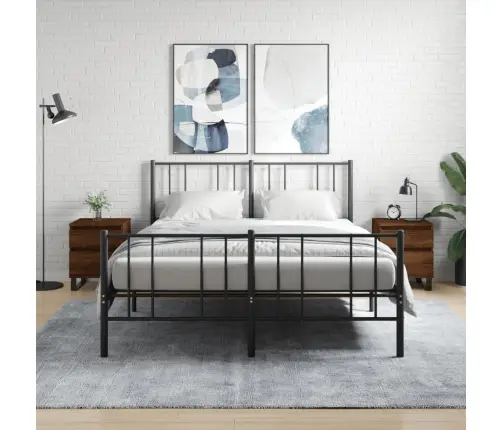 Naktsskapīši, 2 Gab., Ozolkoka, 40X35X50 Cm, Inženierijas Koks Vidaxl