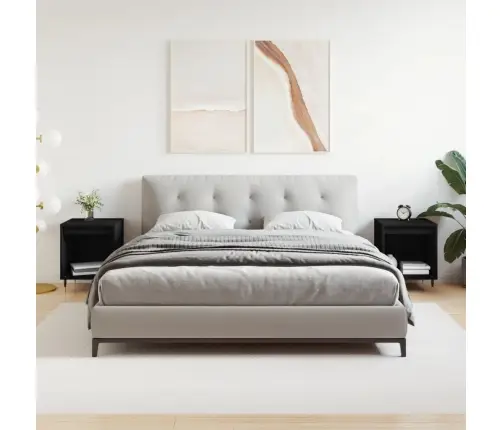 Naktsgaldiņi, 2 Gab., Melni, 40X35X50 Cm, Inženierijas Koks Vidaxl