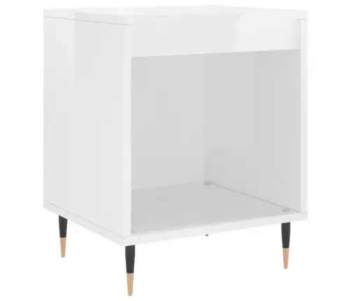 Naktsskapīši, 2 Gab. Spīdīgi Balti 40X35X50Cm Inženierijas Koks Vidaxl