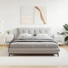 Naktsskapīši, 2 Gab. Spīdīgi Balti 40X35X50Cm Inženierijas Koks Vidaxl