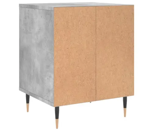 Naktsskapītis, Betona Pelēks, 40X35X50 Cm, Inženierijas Koks Vidaxl