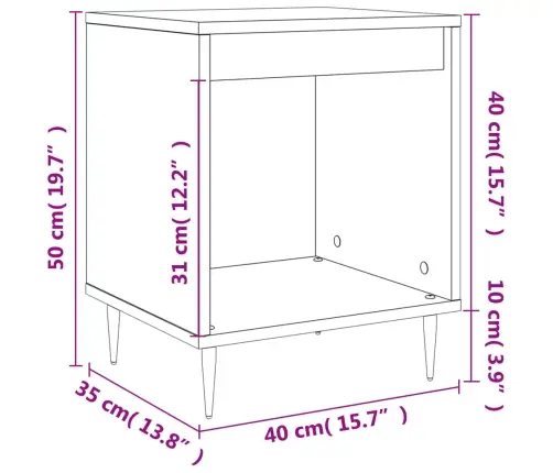 Naktsskapīši, 2 Gab., Pelēki, 40X35X50 Cm, Inženierijas Koks Vidaxl Naktsskapīši, 2 Gab., Pelēki, 40X35X50 Cm, Inženierijas Koks Vidaxl