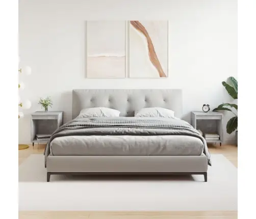 Naktsskapīši, 2 Gab., Pelēki, 40X35X50 Cm, Inženierijas Koks Vidaxl Naktsskapīši, 2 Gab., Pelēki, 40X35X50 Cm, Inženierijas Koks Vidaxl