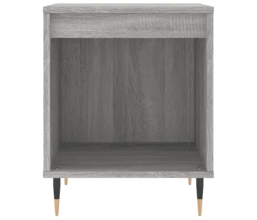 Naktinės Spintelės, 2Vnt., Pilkos Ąžuolo, 40X35X50cm Mediena Naktinės Spintelės, 2Vnt., Pilkos Ąžuolo, 40X35X50cm Mediena