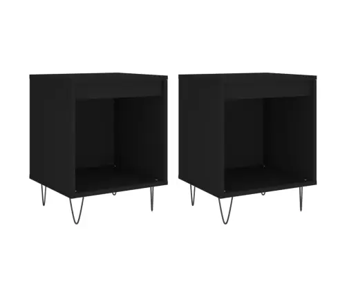Naktsgaldiņi, 2 Gab., Melni, 40X35X50 Cm, Inženierijas Koks Vidaxl