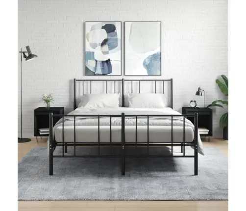 Naktsgaldiņi, 2 Gab., Melni, 40X35X50 Cm, Inženierijas Koks Vidaxl