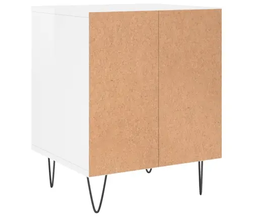 Naktsskapīši, 2 Gab. Spīdīgi Balti 40X35X50Cm Inženierijas Koks Vidaxl