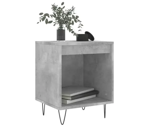 Naktsskapītis, Betona Pelēks, 40X35X50 Cm, Inženierijas Koks Vidaxl