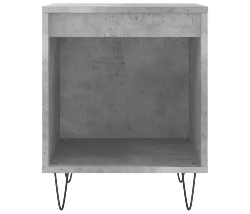Naktsskapītis, Betona Pelēks, 40X35X50 Cm, Inženierijas Koks Vidaxl