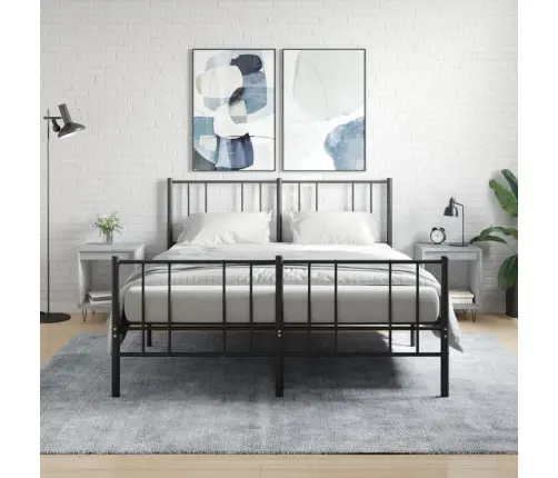 Naktsskapīši, 2 Gab., Pelēki, 40X35X50 Cm, Inženierijas Koks Vidaxl