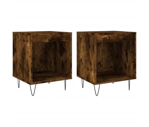 Naktsskapīši, 2 Gab., Ozolkoka, 40X35X50 Cm, Inženierijas Koks Vidaxl