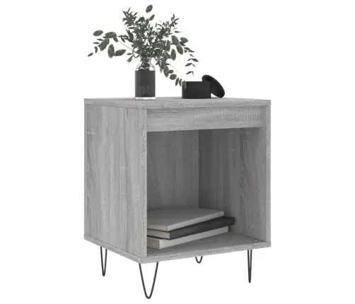 Naktsskapītis, Pelēka Ozolkoka, 40X35X50 Cm, Inženierijas Koks Vidaxl