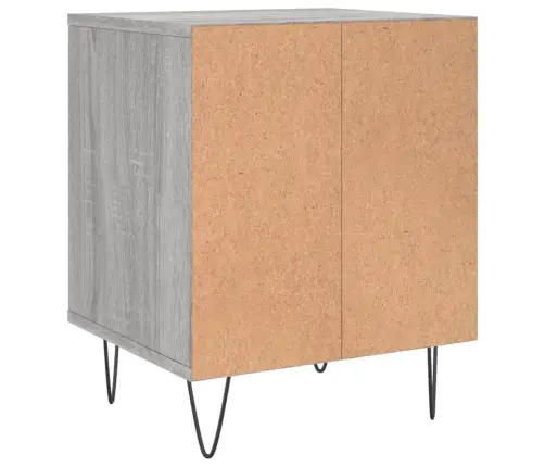 Naktsskapītis, Pelēka Ozolkoka, 40X35X50 Cm, Inženierijas Koks Vidaxl