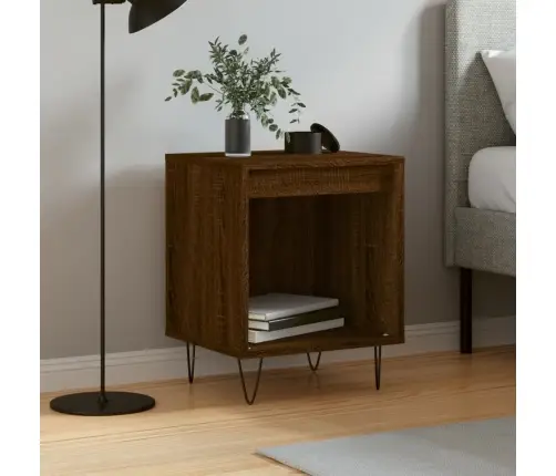 Naktinė Spintelė, Ruda Ąžuolo, 40X35X50cm Apdirbta Mediena Naktinė Spintelė, Ruda Ąžuolo, 40X35X50cm Apdirbta Mediena