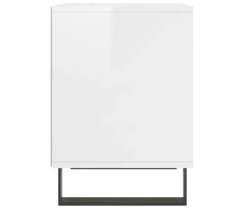 Naktsgaldiņš, Spīdīgi Balts, 40X35X50 Cm, Inženierijas Koks Vidaxl