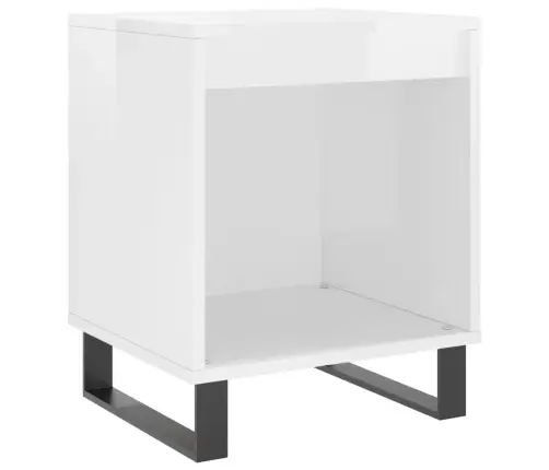 Naktsskapīši, 2 Gab. Spīdīgi Balti 40X35X50Cm Inženierijas Koks Vidaxl