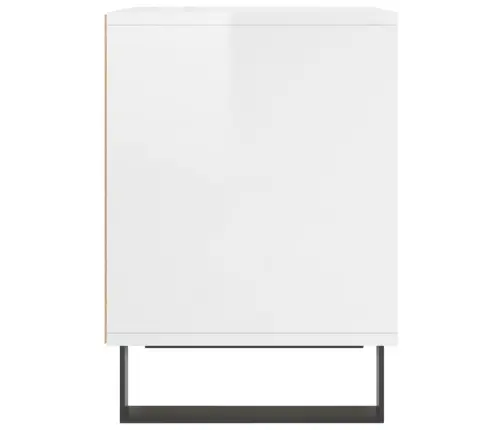 Naktsskapīši, 2 Gab. Spīdīgi Balti 40X35X50Cm Inženierijas Koks Vidaxl