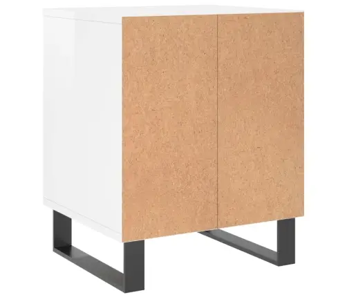 Naktsskapīši, 2 Gab. Spīdīgi Balti 40X35X50Cm Inženierijas Koks Vidaxl