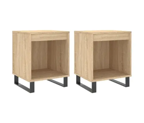 Öökapid 2 Tk, Sonoma Tamm, 40 X 35 X 50 cm Tehispuit