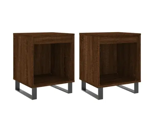 Naktsskapīši, 2 Gab., Ozolkoka, 40X35X50 Cm, Inženierijas Koks Vidaxl Naktsskapīši, 2 Gab., Ozolkoka, 40X35X50 Cm, Inženierijas Koks Vidaxl