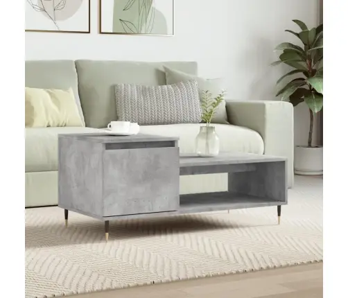 Kafijas Galdiņš, Betona Pelēks, 100X50X45 Cm, Inženierijas Koks Vidaxl