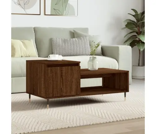 Kafijas Galdiņš, Ozola Krāsa, 100X50X45 Cm, Inženierijas Koks Vidaxl