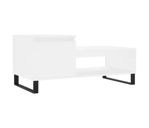 Kafijas Galdiņš, Balts, 100X50X45 Cm, Inženierijas Koks Vidaxl