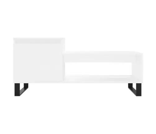 Kafijas Galdiņš, Balts, 100X50X45 Cm, Inženierijas Koks Vidaxl