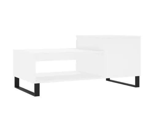 Kafijas Galdiņš, Balts, 100X50X45 Cm, Inženierijas Koks Vidaxl