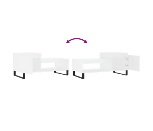 Kafijas Galdiņš, Balts, 100X50X45 Cm, Inženierijas Koks Vidaxl